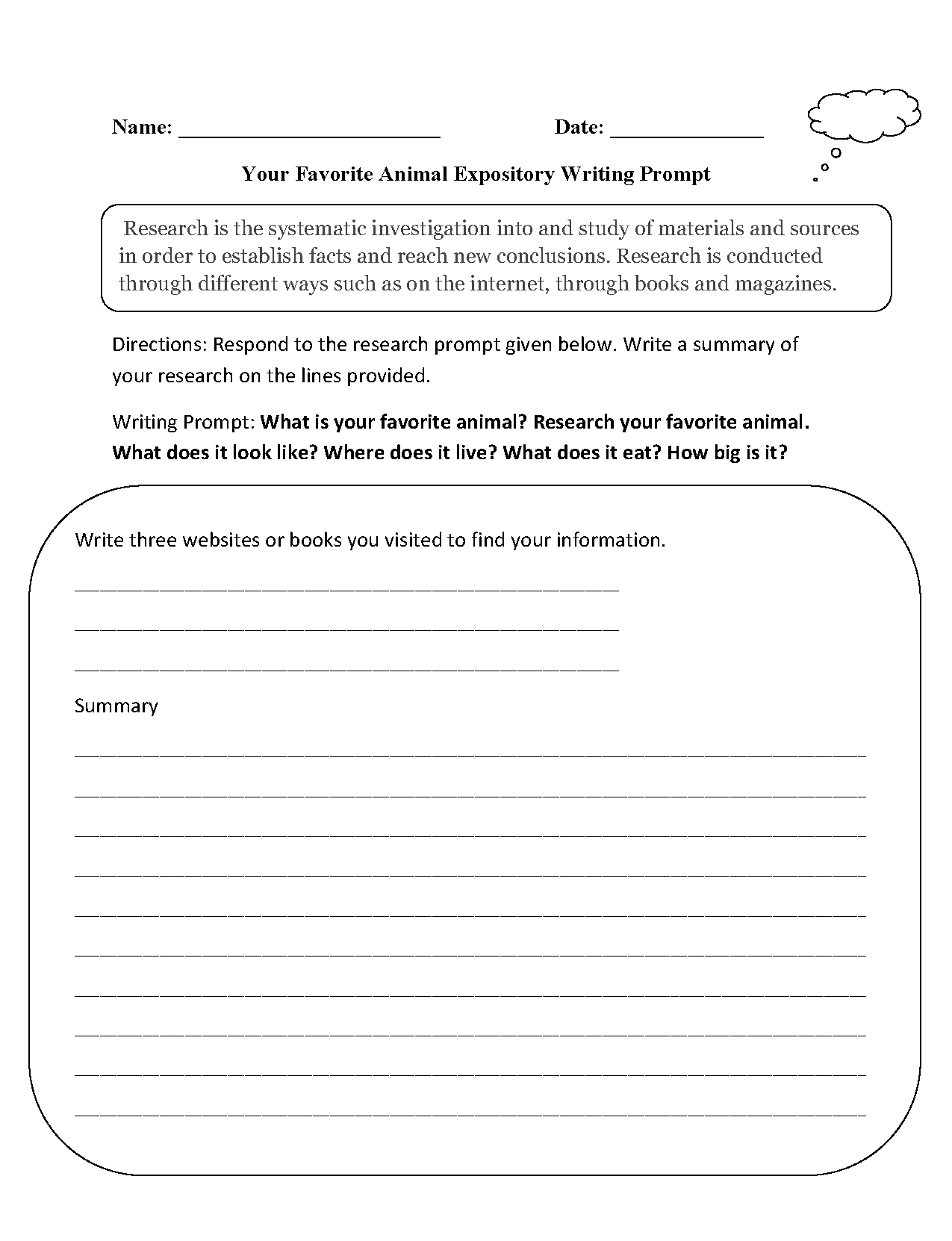 Writing Prompts Worksheets Informative And Expository Writing Prompts Worksheets