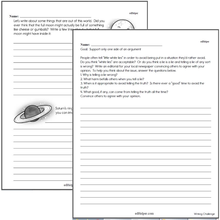 Writing Prompts Worksheets Narrative Writing Prompts Worksheets