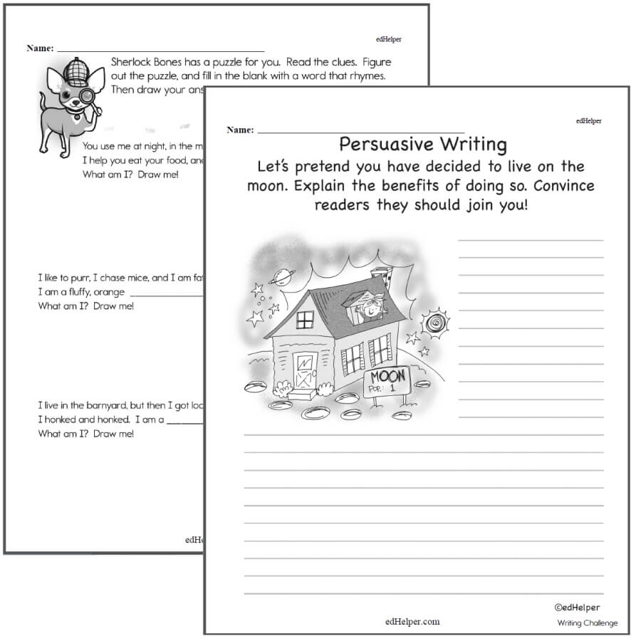 Writing Worksheets For Creative Kids Free PDF Printables EdHelper FREE 3rd Grade Writing Worksheets Studentreasures Worksheets Library
