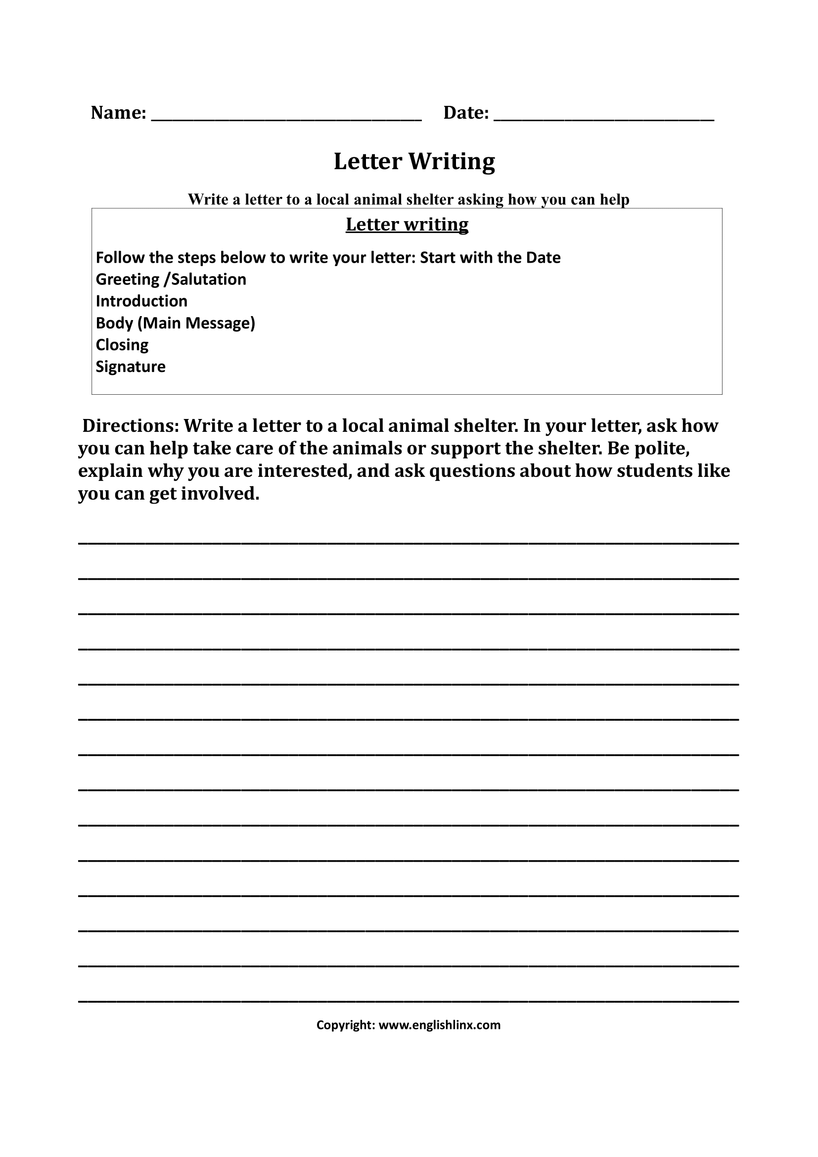 Writing Worksheets Free Printable Writing Practice For Grades K 12